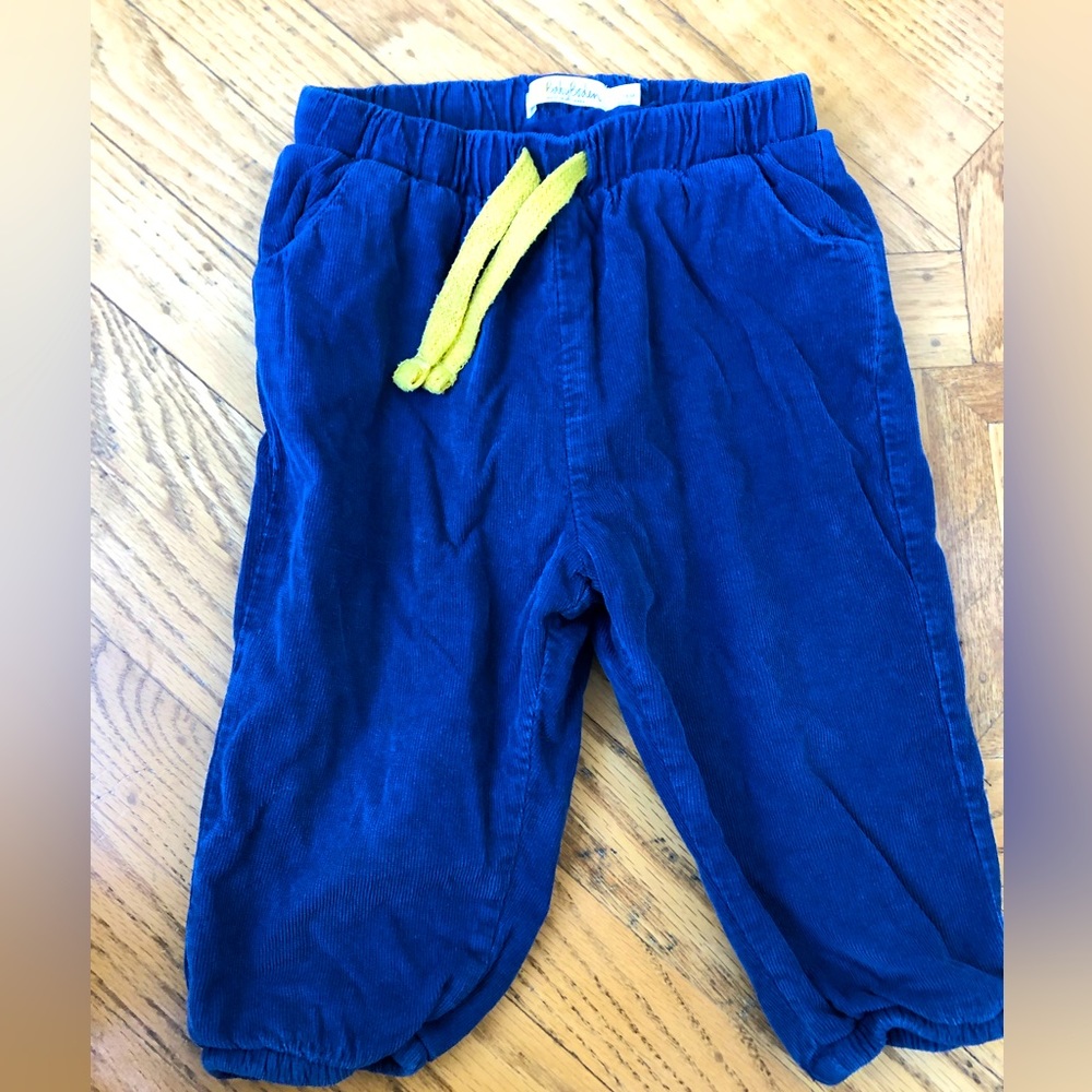 Mini Boden blue corduroy bottoms 12-18 months in excellent used condition.